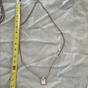 Brown and Silver Pendant Necklace